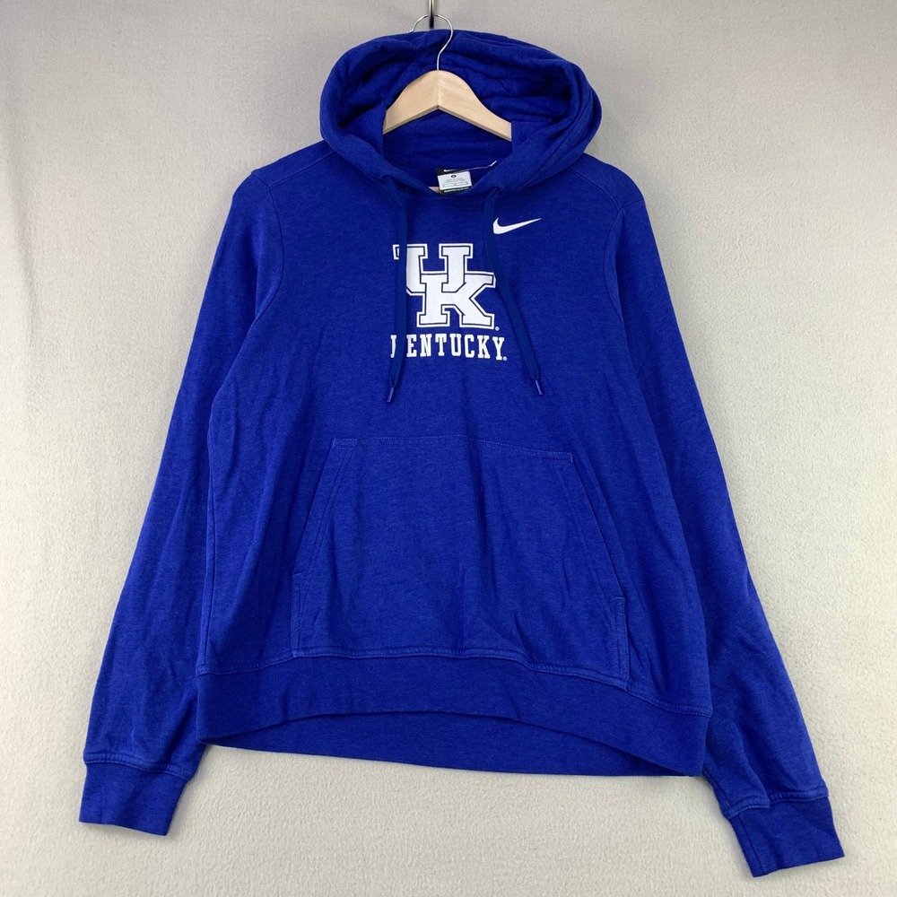 Kentucky Wildcats Nike Clubfleece Hoodie Mens Medium Blue College Logo Pullover